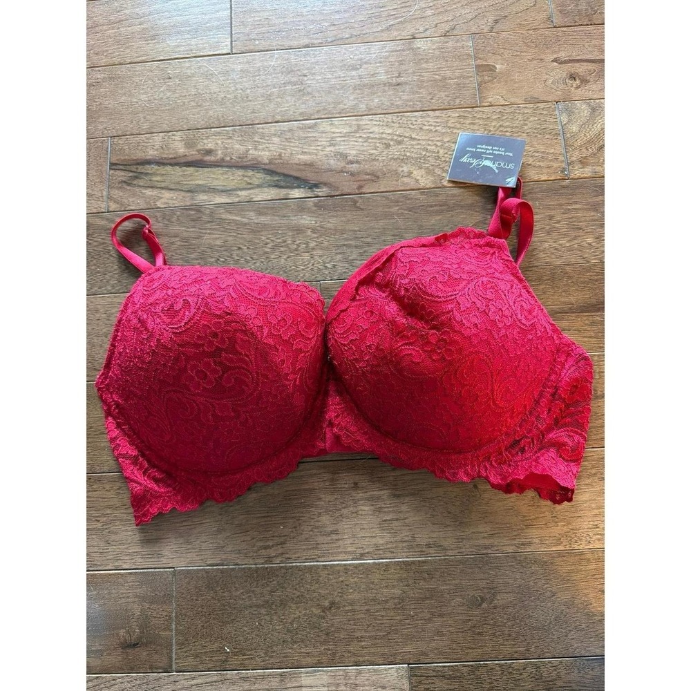 NWT Smart & Sexy Red Lace 42D Underwire Padded Bra